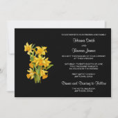 Invitation Daffodil Jaune Mariage Floral (Devant)