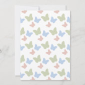 Invitation Daffodil Papillon Bee Floral Baby shower Drive-by (Dos)