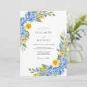 Invitation Daffodil Yellow Refreshing Spring Wedding (Debout devant)