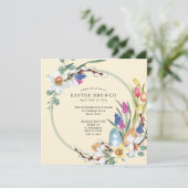 Invitation Daffodile jaune et Brunch de Pâques printanier (Debout devant)