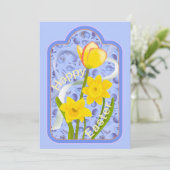 Invitation Daffodiles et tulipes (Debout devant)