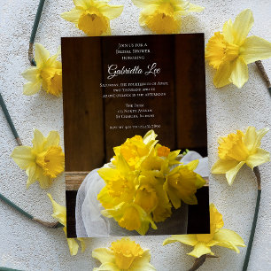Invitation Daffodiles rustiques Grange Fête des mariées de pr