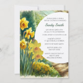 Invitation Daffodils aquarelle pour douche de mariée  (Devant)
