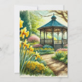 Invitation Daffodils aquarelle pour douche de mariée  (Dos)