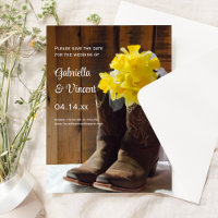 Daffodils et Bottes de cowboy Mariage Enregistrer 