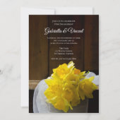Invitation Daffodils Rustiques Spring Fiançailles Barn Party (Devant)