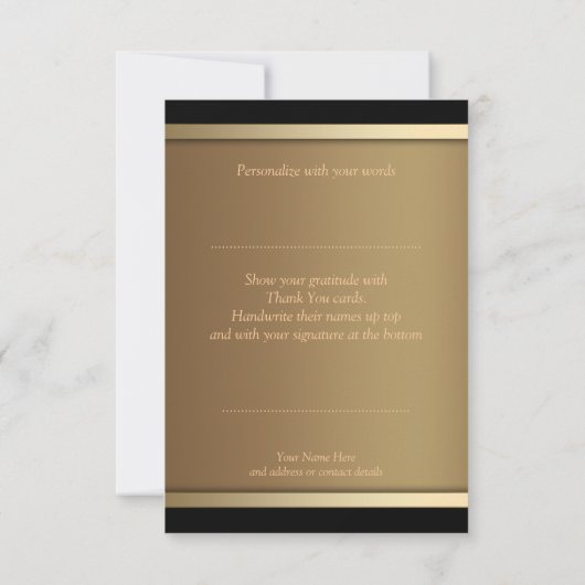 Invitation Daffodique Fleur Merci note (Dos)