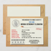 Invitation d'agent secret de partie de retraite de (Devant / Derrière)