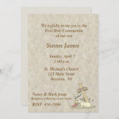 Invitation d'agneau de première communion (Devant / Derrière)