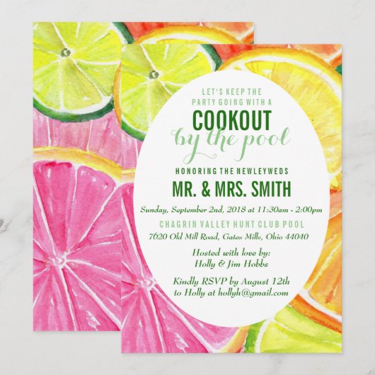 Invitation d'agrumes (Devant / Derrière)