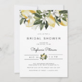 Invitation Dahlia - Aquarelle Citrus Lemon Floral Bride (Devant)