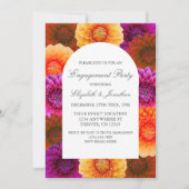 Invitation Dahlia Automne Floral Engagement Party (Devant)