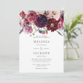 Invitation Dahlia, fleurs d'automne (Debout devant)