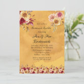 Invitation Dahlia Jaune Fleurs Bridesmaids Déjeuner (Debout devant)