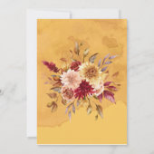 Invitation Dahlia Jaune Fleurs Bridesmaids Déjeuner (Dos)