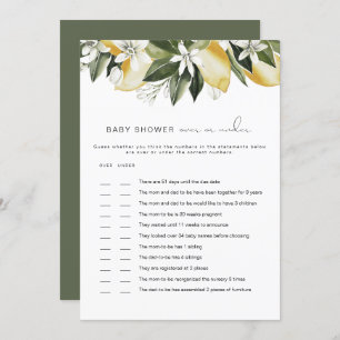 Invitation DAHLIA Lemon En Sous-Jeu Baby shower