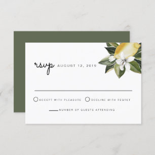 Invitation Dahlia - Lemon Tropical Citrus Botanical Fruit