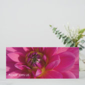 Invitation Dahlia rose (Debout devant)
