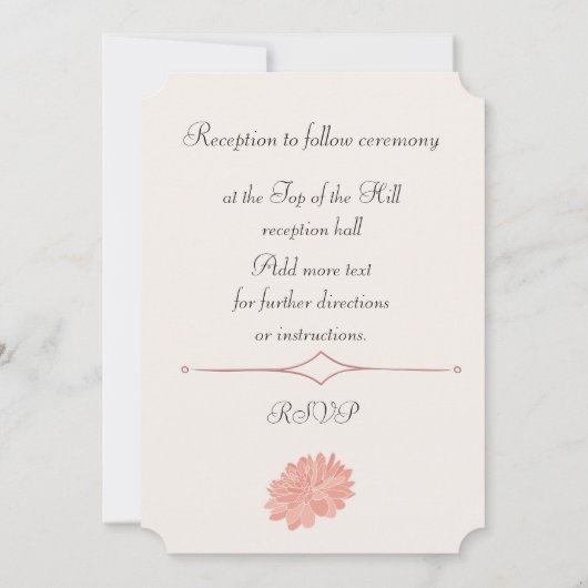 Invitation Dahlia rose (Dos)