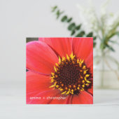 Invitation Dahlia rouge (Debout devant)