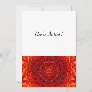 Invitation DAHLIA ROUGE, noir blanc brillant