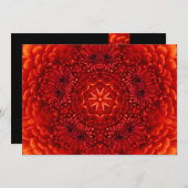 Invitation DAHLIA ROUGE, noir brillant (Devant / Derrière)