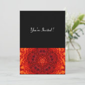 Invitation DAHLIA ROUGE, noir brillant (Debout devant)