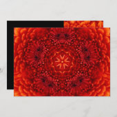 Invitation DAHLIA ROUGE, noir brillant (Devant / Derrière)