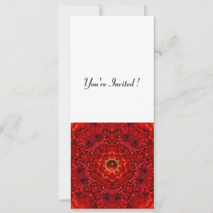 Invitation DAHLIA ROUGE, RUBIS, noir blanc vif