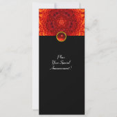 Invitation DAHLIA ROUGE, RUBIS,   noir brillant (Dos)