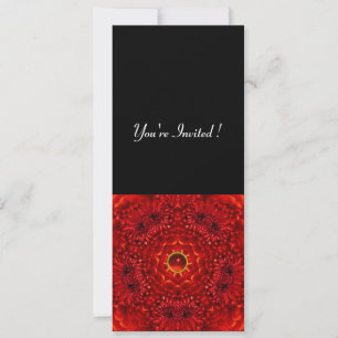 Invitation DAHLIA ROUGE, RUBY, noir clair