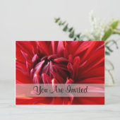 Invitation Dahlia Rouge Vous Êtes Invité (Debout devant)