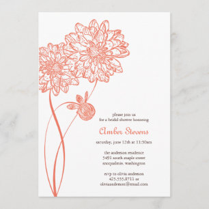 Invitation Dahlias Shower/Fête d'été