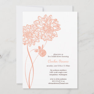 Invitation Dahlias Shower/Fête d'été