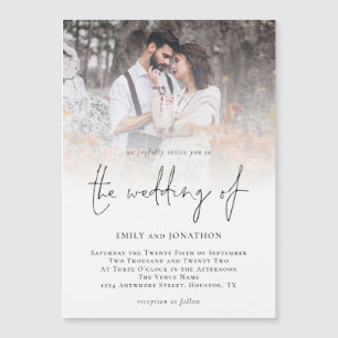 Invitation d'aimants Mariage de script de superpos