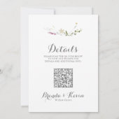 Invitation Dainty coloré Wild Back et avant Mariage (Dos)