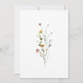 Invitation Dainty colorée Fleurs sauvages 30e fête d'annivers (Dos)