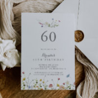 Dainty colorée Fleurs sauvages 60e fête d'annivers