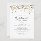 Invitation Dainty colorée Wild Bridesmaids Luncheon Douche (Devant)