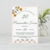 Invitation Dainty coréen dusty sauvage rose blanc 30e anniver (Debout devant)