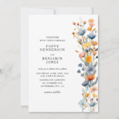 Invitation Dainty Floral Fleur sauvage Mariage (Devant)