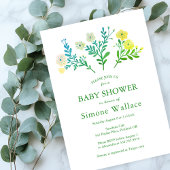 Invitation Dainty Florals Élégant BABY SHOWER CHic PERSONNALI