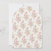 Invitation dainty romantique arche fleurie printemps jardin m (Dos)