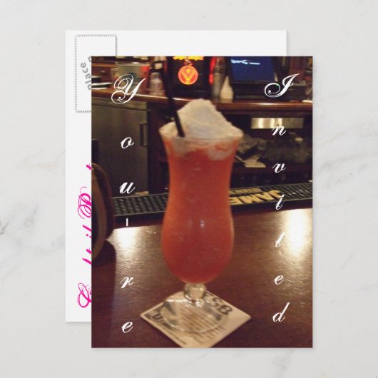 Invitation Daiquiri Cocktail Party (Devant / Derrière)