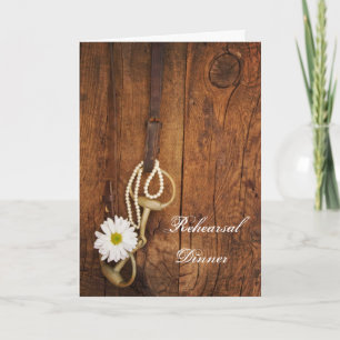 Invitation Daisée blanche et dîner de répétition occidentale 