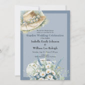 Invitation Daisées & Blue Denim Rustic Mariage (Devant)