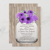 Invitation Daisées de tableau noir répétition dîner invitatio (Devant / Derrière)