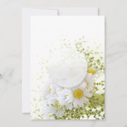 Invitation Daisées en Amour - Bouquet Mariage modifiable (Dos)