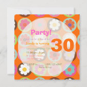 Invitation Daisées Super/arrière - plan do-it-yourself (Devant)