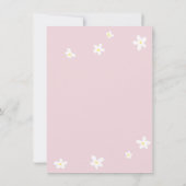 Invitation Daisies Bonjour Bébé Printemps rose Boho fille Dou (Dos)